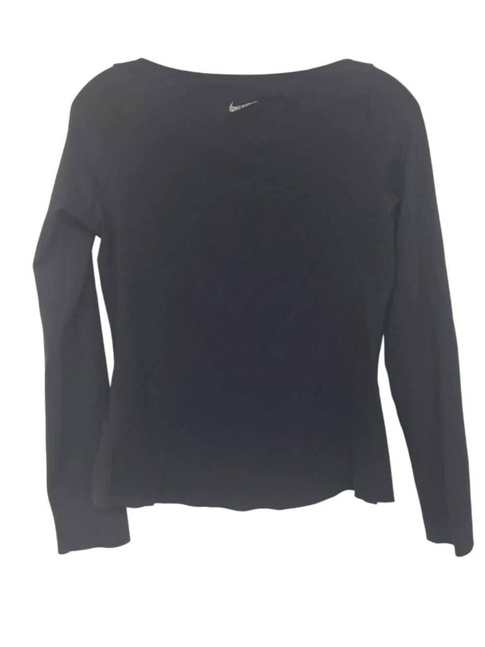 Nike Yoga Luxe Black Boat Neck Wide Neck Long Sleeve Training Top M